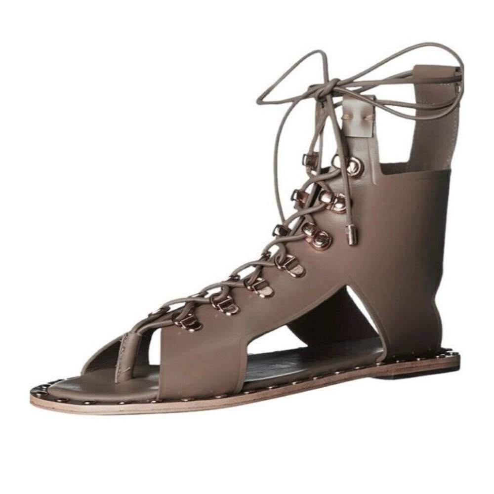 Ivy Kirzhner SKYLAR Studded Leather Lace-Up Sandals Gladiator Womens Size 6.5